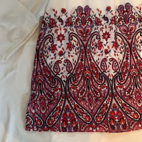 Charter Club Woman 100% Cotton Peasant Blouse - Picture 3 of 5